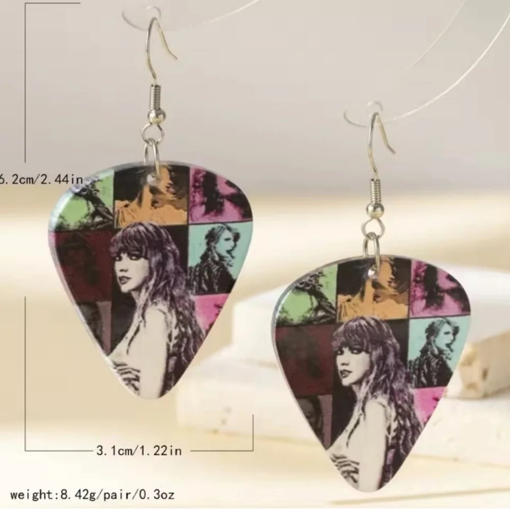 Taylor Swift Inspired Guitar Pick Earrings
